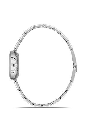 Lüx Taşlı Zincir Kordon Kadın Kol Saati Gümüş Renk PL-1539B2x