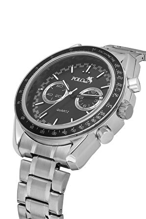 Erkek Kol Saati Gözlük Parfüm Kartlık Anahtarlık Kombin Gümüş Siyah Renk PL-7009E3