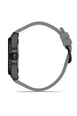 Silikon Kordon Takvimli Erkek Kol Saati Gri Siyah Renk PL-0985E3x