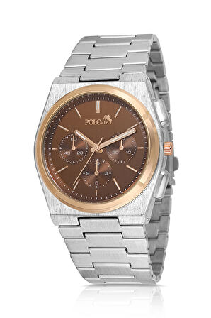 Spor Erkek Kol Saati Gümüş Kahve Bakır Renk PL-0999E4x