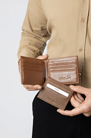 Mercek Takvimli Erkek Kol Saati Cüzdan Kemer Kartlık Çakmak Kombin Taba Renk PL-0987E5