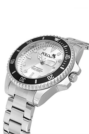 Mercek Takvimli Erkek Kol Saati Cüzdan Kemer Kartlık Parfüm Kombin Gümüş Gri Renk PL-0989E4