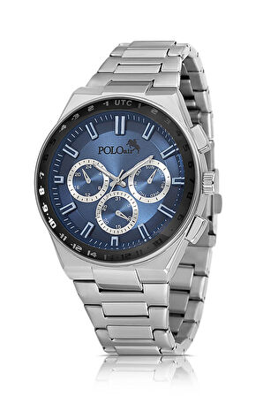 Metal Kasa Erkek Kol Saati Gümüş Lacivert Renk PL-0990E2x