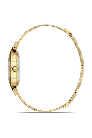 Lüx Taşlı Kadın Kol Saati Gold Renk PL-1548B1x