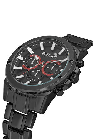 Erkek Kol Saati Dama Desen Cüzdan Kemer Kartlık Parfüm Kombin Set Siyah Renk PL-0992E1