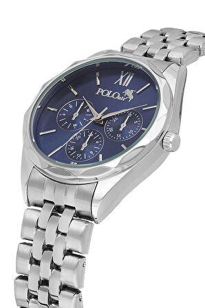 Spor Şık Kadın Kol Saati Gümüş Lacivert Renk PL-1552B3x