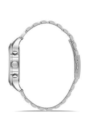 Spor Metal Erkek Kol Saati Gümüş Siyah Renk PL-0998E3x