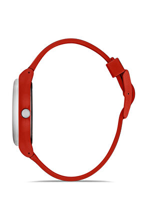 Spor Unisex Silikon Kordon Gün Ay Takvimli Kol Saati Kırmızı Renk PL-1555B4x