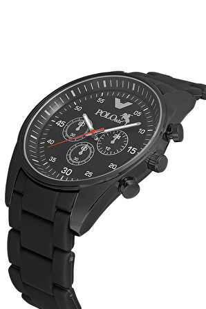 Erkek Silikon Kordon Kol Saati Ve 55 ml Parfüm Seti Hediyelik Kutusunda Kombin Siyah Renk PL-0982E1