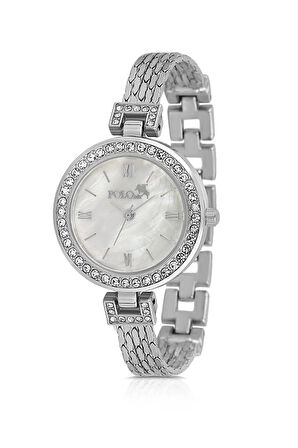Lüx Taşlı Kadın Kol Saati Gümüş Renk PL-1548B2x