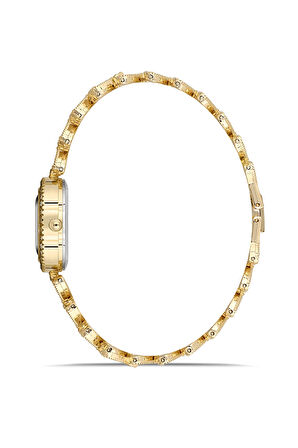 Zarif Lüx Taşlı Kadın Kol Saati Gold Renk PL-1540B1x