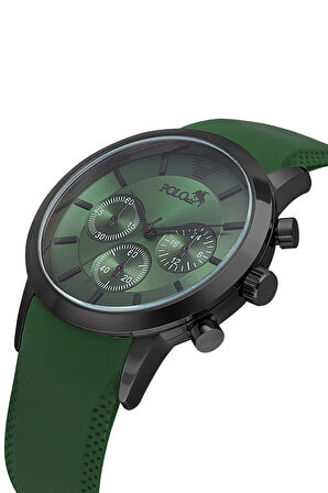 Erkek Kol Saati Cüzdan Kemer Kartlık Anahtarlık Çakmak Kombin Yeşil Siyah Renk PL-0984E3