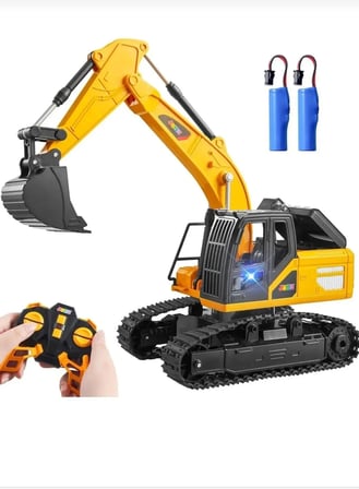 Toyverashop Kepçe İş Makinesi Uzaktan Kumandalı Şarjlı 5 Kanal Sarı