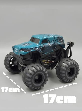 Toyverashop Uzaktan Kumandalı Araba Turkuaz Şarjlı 2.4 GHz Led Işıklı Stunt