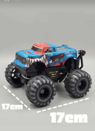 Toyverashop Uzaktan Kumandalı Araba Mavi Şarjlı 2.4 GHz Led Işıklı Stunt Off-Road