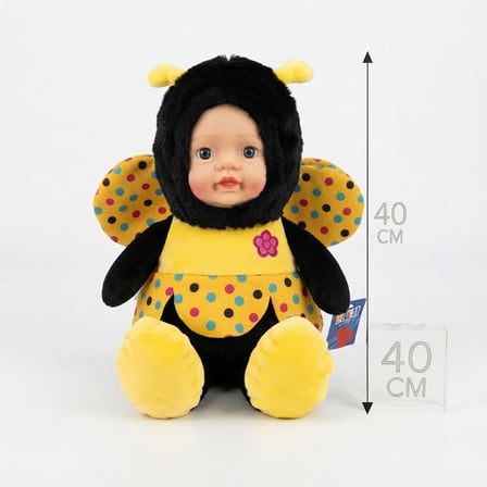AlieroX ToyZ Sevimli Arı Kostumlü Kanatlı Peluş Bebek Oyuncak 40 cm