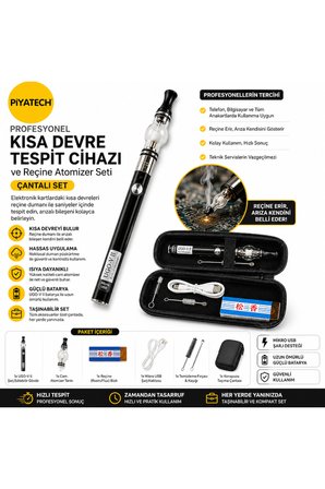 Kısa Devre Tespit Cihazı Reçine Atomizer Kalemi Anakart Tamir Seti Çantalı 15.5 cm