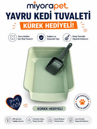 YAVRU KEDİ TUVALETİ-HAKİ