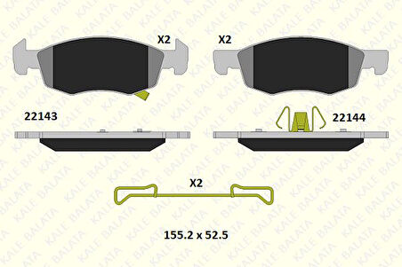 Opel On Fren Balatası 14 Jant Corsa E 14 > Adam 13 > - Kale B 22143 171 15 Ans