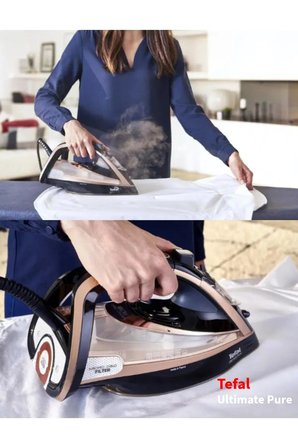 Tefal 3200 W Ultimate Pure Kireç Filtreli Buharlı Ütü 260 Gr Şok Buhar Damlatmaz Taban Otomatik
