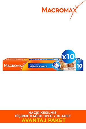Hazır Kesilmiş Pişirme Kağıdı - 10X10 Avantaj Paket