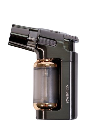 Parmida Tek Torch Pürmüz Gunmetal Masa Tipi Metal Puro Çakmağı - TR9250