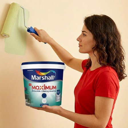 Marshall Maximum İpek Mat Silinebilir Silikonlu İç Cephe Boyası BW Baz 2,5 L