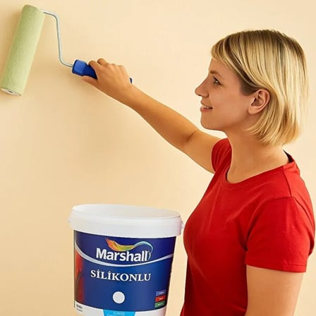 Marshall Silikonlu Mat Su Bazlı Silinebilir İç Cephe Boyası BW Baz Beyaz 2,5 L