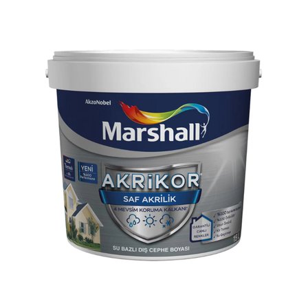 Marshall Akrikor  Akrilik Bw Baz 2,5 L Dış Cephe Boyası