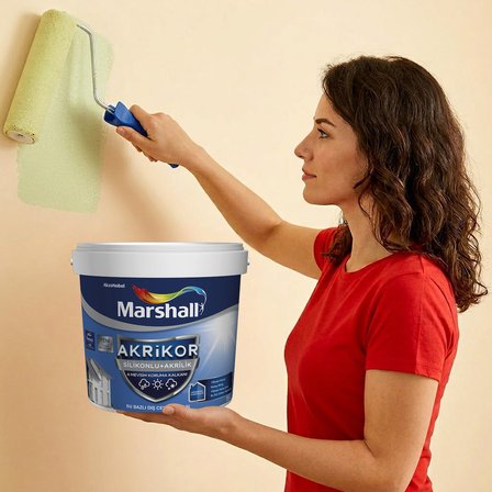 Marshall Akrikor Silikonlu Akrilik Dış Cephe Boyası BW Baz 7,5 L