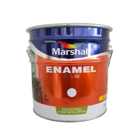 Marshall Enamel Parlak Sentetik Yağlı Boya İç ve Dış Cephe Beyaz 15 L