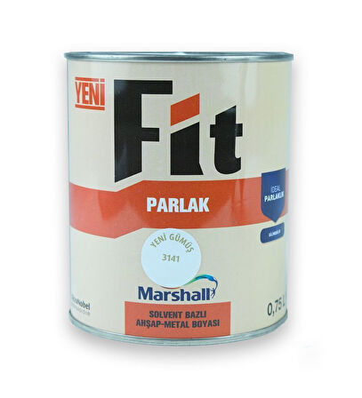 Marshall Fit Parlak Ahşap Metal Boyası Y.Gümüş 0,75 L