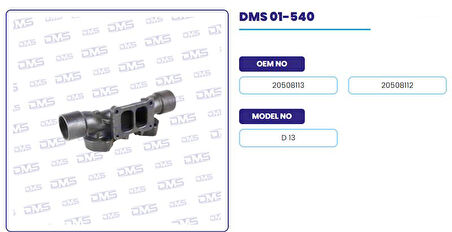 Volvo Truck Egzoz Manıfoldu Orta Volvo Truck D13 - Demosan 01-540