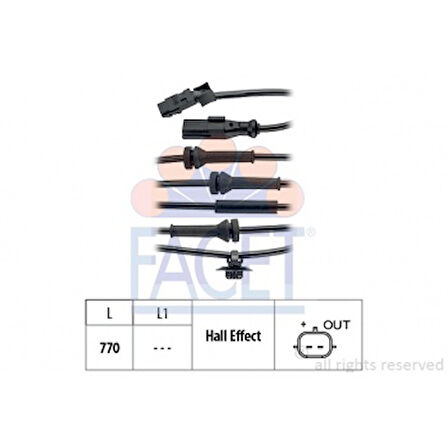 Renault Abs Sensoru On Kangoo III , Mercedes Citan 415 12> - Facet 21.0148