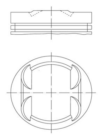 Mercedes Piston + Segman 0.50mm (m112.9, 90.40mm) E-Class W210 96>03 - Mahle 0013402