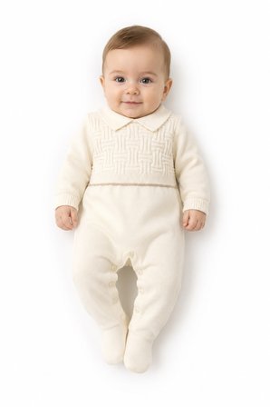 Unisex Triko Patikli Bebek Tulum 5603