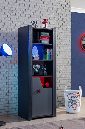 Kitaplık, Gamer Dolaplı 4 Raflı Kitaplık