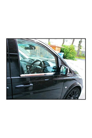 Mercedes Viano W639 Uyumlu Krom Cam Çıtası 2 Parça 2003-2014 Arası Paslanmaz Çelik