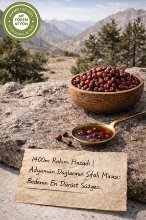 Yörem Adyon İçsel Temizliğin Kırmızı Mührü | 1400m Rakım Hasadı Saf Ardıç Tohumu {Juniperus Communis} | 165Gr.