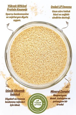 Yörem Afyon Diyetlerin Yükselen Yıldızı Yüksek Proteinli Doğal Lifli Amarant Amaranth Tohumu {Amaranthus} | 125Gr