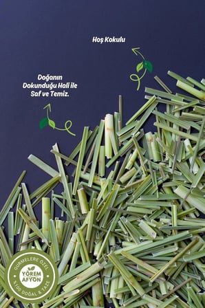 Yörem Afyon Doğanın Ferah Nefesi Limon Otu, Lemon Grass, {Cymbopogon Citratus} | 40Gr.