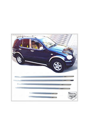 Mercedes ml W163 Krom Cam Çıtası 6 Parça 1998-2005 Arası Paslanmaz Çelik