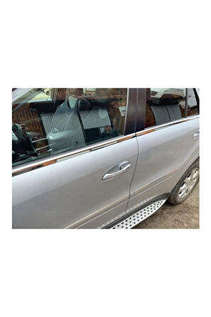 Mercedes ml W164 Uyumlu Krom Cam Çıtası 4 Parça 2005-2011 Arası Paslanmaz Çelik
