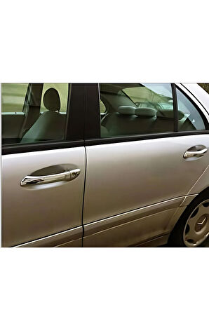 Mercedes Benz C Klasse Uyumlu W203 Krom Kapı Kolu 4 Kapı 2000-2007 P. Çelik