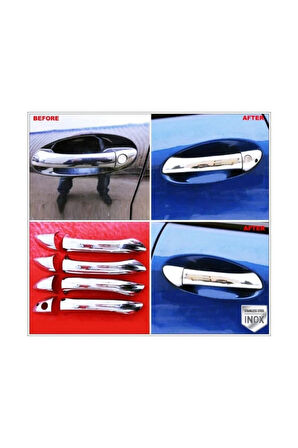 Mercedes Benz C Klasse Uyumlu W203 Krom Kapı Kolu 4 Kapı 2000-2007 P. Çelik