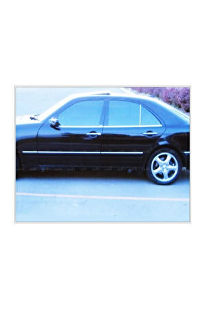 Mercedes W210 Krom Cam Çıtası 4 Parça 1995-2002 Paslanmaz Çelik