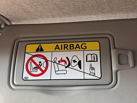 2 Adet 13 Cm Araba Güneşlik Ayna Airbag Etiket Yapıştırma