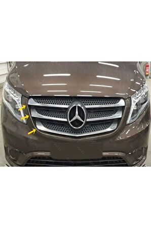 Mercedes Vito W447 Krom Ön Panjur 5 Prç. 2014-2019 Üzeri P. Çelik