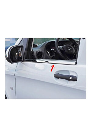 Mercedes Vito W447 Uyumlu Krom Cam Çıtası 2 Parça 2014 Üzeri P. Çelik
