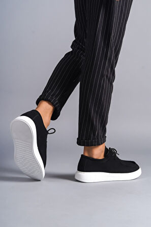 ET170 Tornado Bağcıklı Süet Erkek Günlük Spor Klasik Ayakkabı BT - Siyah